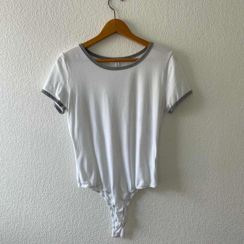 Active USA White T Bodysuit